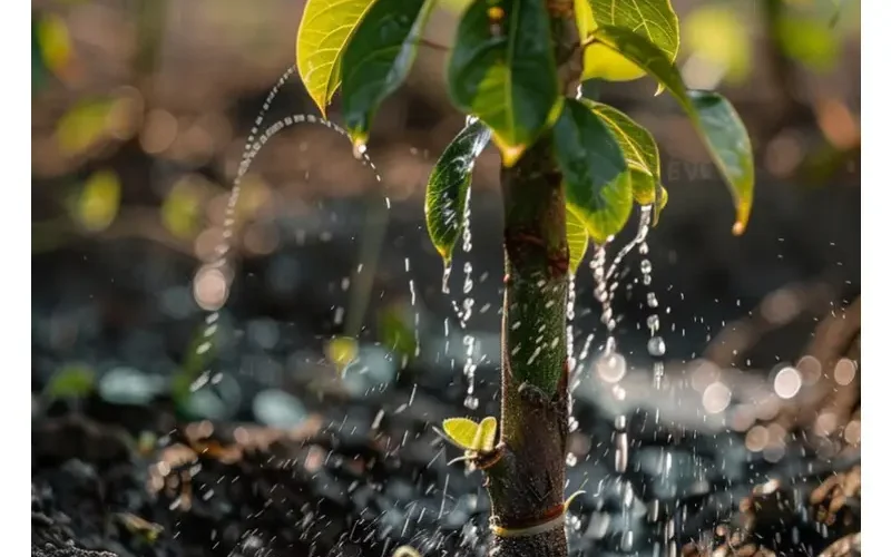 آبیاری درخت گردو